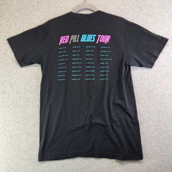 Maroon 5 Shirt Womens Medium Black Red Pill Blues Tour Concert Music Band Tee - Picture 13 of 14